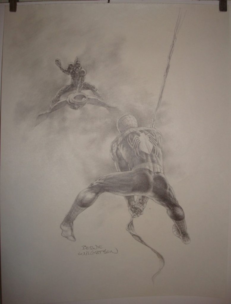 Concept art for Spider-Man (2002), by Berni Wrightson.